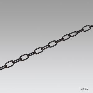 ★　チェーン　ブラック色仕上（黒色）　照明吊り下げ用　９ｍｍ×５ｍｍ×１ｍ　φ１ｍｍ　B-10BK ≪6本までクリックポスト対応≫