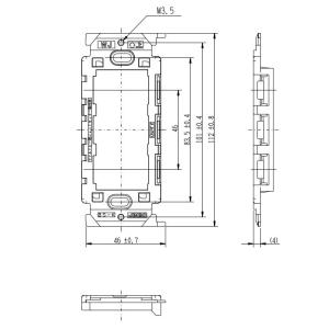 神保電器 配線器具 取付枠 絶縁枠 BS-Kの詳細画像1