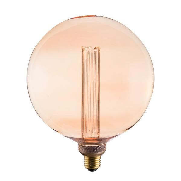 ★　ノスタルジア エジソンバルブLED電球 BIGGLOBE ゴールド クリアガラス 調光器対応 ボ...