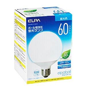 ELPA 60W LED電球 EFA15ED/11-A061H 10個入り2箱 EFA15ED/11-A061H || 電球形蛍光ランプ エルパ(ELPA) 60W形相当