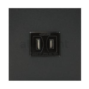 神保電器 HTL扉付きコンセントセット (取付枠+プレート+扉付きシングルコンセント) 15A 125V ソフトブラック (SB) HTL-1508 SBの商品画像