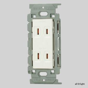 埋込ダブルコンセント 絶縁枠付 2P 15A 125V