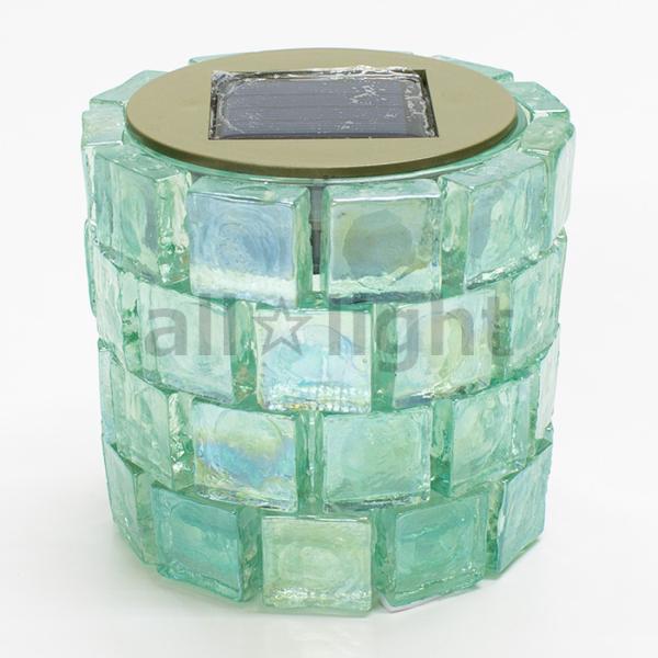 キシマ　インテリアガーデンソーラーライト　Igloo/イグルー　ガラス：クリアブルー　夜間自動点灯　...