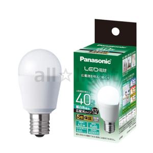 パナソニック　LED電球 小形電球タイプ 広配光タイプ ベーシックタイプ 小形電球40形相当(40W形相当) 440lm 4.0W E17 5000K 昼白色相当　LDA4N-G-E17/E/S/W｜alllight