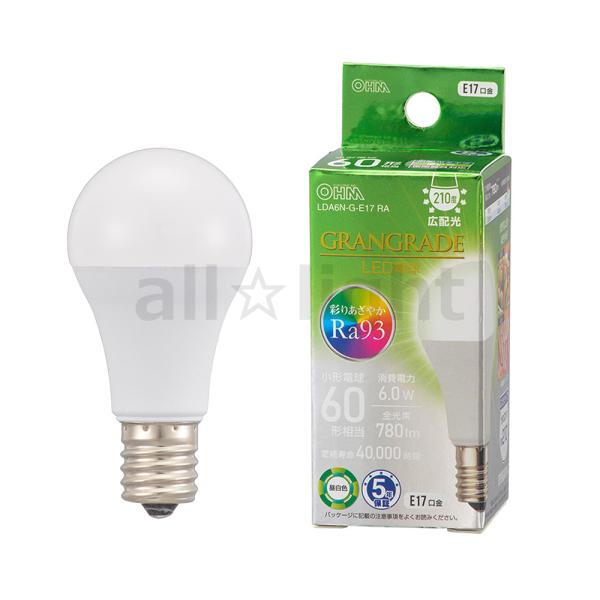 オーム電機　LED電球 小形電球形60W形相当(ミニクリプトン電球形) GRANGRADE 広配光タ...