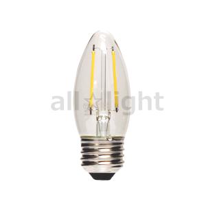 東京メタル工業 LED電球 LEDフィラメントタイプ電球 シャンデリア球形 クリアタイプ シャンデリア球25W形相当 電球色 E26口金 全方向タイプ LDC2LC25WE26T2