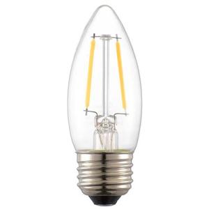 オーム電機　LEDフィラメントタイプ電球　シャンデリア球形　クリアタイプ　シャンデリア球25W相当　電球色　E26口金　調光器対応　LDC2L/D C6 (06-3488)｜alllight