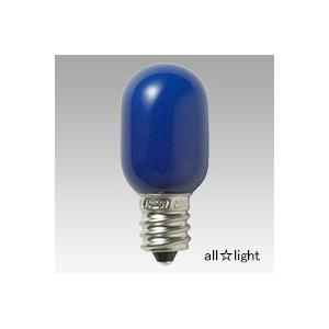 ＥＬＰＡ　エルパボール　LED電球　LED装飾電球　ナツメタイプ　カラー　０．５Ｗ　ブルー（青色）　Ｅ１２口金　LDT1B-G-E12-G102｜alllight