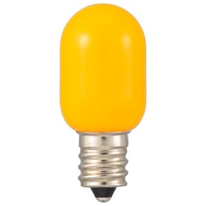 オーム電機　LED電球 LEDカラー電球 ナツメ球 装飾用 0.5W 10lm 黄色 T20 E12 イエロー　LDT1Y-H-E12 13 (06-4608)｜alllight