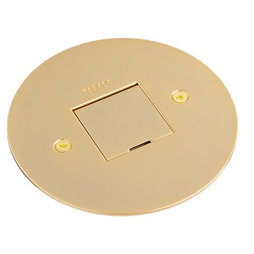 ＴＥＲＡＤＡ　フロアコンセント テラコン 低床用フロアコンセント 丸型ゴールドプレート＋器具(電源接...