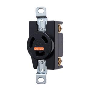 明工社　機器用引掛埋込コンセント 機器用接地2P 20A 250V L6-20R準拠 3M端子　MH...