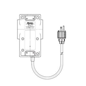 明工社　病院用接地タップ Kタイプ 15A 125V 接地2P 赤 S-VCT3m 医用プラグ付 通...