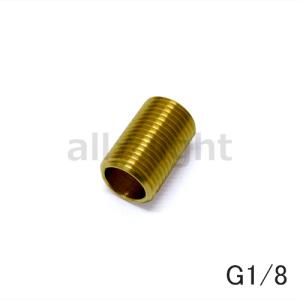 ☆ G1/8(PF1/8)ネジ付きパイプ 真鍮製 全長100mm G1/8(PF1/8)THREADED