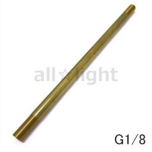 ☆ G1/8(PF1/8)ネジ付きパイプ 真鍮製 全長100mm G1/8(PF1/8)THREADED
