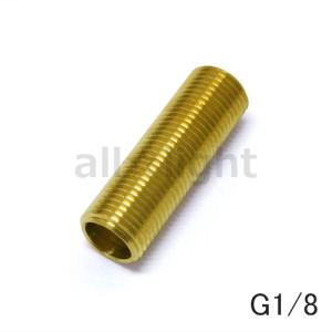 ☆ G1/8(PF1/8)ネジ付きパイプ 真鍮製 全長125mm G1/8(PF1/8)THREADED