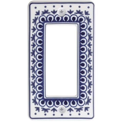 スガツネ　LAMP ポタリーポーリッシュシリーズ  スイッチ・コンセントプレート リーフドット 陶磁...