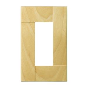 スガツネ LAMP スイッチコンセントプレート （カバー） PXP型 プレミアムウッドSQシリーズ 1連用 3口 天然木 （メジロカバ） PXP-WS01-MKの商品画像