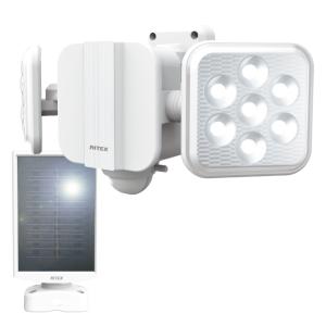 ムサシ　RITEX フリーアーム式センサーライト ソーラーシリーズ 白色LED 人感センサー内蔵 防雨形IP44 5W×2灯　S-220L｜alllight