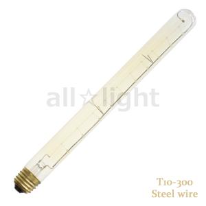 ★　エジソンバルブ（エジソン電球） 管形 T10-300 E26 110V 40W Steel wire　T10-300 E26 110V 40W SW｜alllight