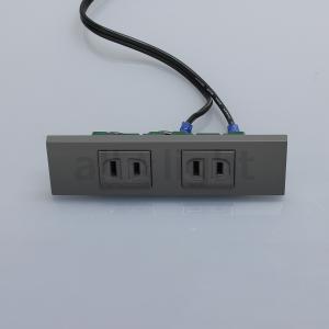 プラパート 埋込コンセント フラットプッシュ 黒 電源3 USB2.0 G201