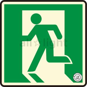 エルティーアイ 中輝度蓄光式誘導標識 TSN シリーズ 120mm角 避難口誘導標識 矢印無 JBクラス対応品 TSN805