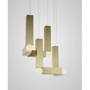 ＬＥＥ ＢＲＯＯＭ　リー・ブルーム ペンダントライト 天井直付 LED電球付き(G4 1.5W ×6 電球色) ブラッシュドゴールド　VESPER DUO BRUSHED GOLD