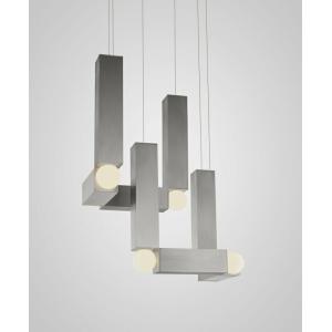 ＬＥＥ ＢＲＯＯＭ　リー・ブルーム ペンダントライト 天井直付 LED電球付き(G4 1.5W ×6 電球色) ブラッシュドシルバー　VESPER DUO BRUSHED SILVER