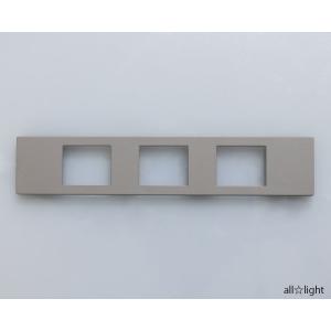 パナソニック　家具・住設機器用配線器具（什器用）　Sプレート　3コ用　マット仕上げ　グレー　WCF8503H
