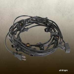 ☆ 防水型ストリングライトコード（連結ソケット） E12 黒 E12