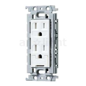 パナソニック　コスモシリーズワイド２１　埋込扉付アースターミナル付接地ダブルコンセント　絶縁枠　１５...