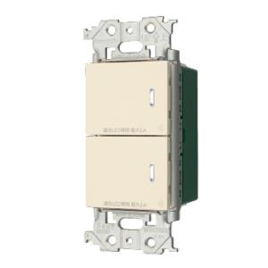 パナソニック　アドバンスシリーズ リンクプラス ソリッド スイッチON/OFF 2線式 ハンドルタイプ 親器/受信器/3路配線対応形 ダブル マットベージュ　WTY2202FK