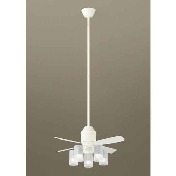 パナソニック　シーリングファン 直付ボルト取付 DCモーター 〜10畳 電球色 60形電球5灯器具相...