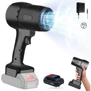 ブロワー 洗車 超強力 電動エアダスター 380W 高効率 120000RPM 無段階風力調整 充電式 70MM特大ターボファン コードレス 庭掃除 除雪 洗車用