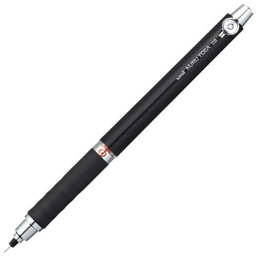 三菱鉛筆 シャープペン クルトガ ラバーグリップ 0.5 M56561P.24 ブラック ( ２本)...