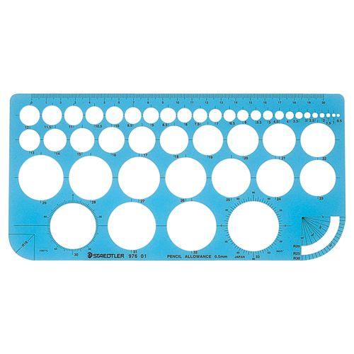 テンプレート 976 01 円定規(45穴・R4種) ステッドラー/メール便送料無料