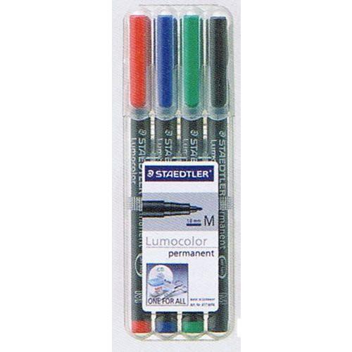 ルモカラー 317WP4 油性細書4色セット 油性マーカー ステッドラー/メール便送料無料