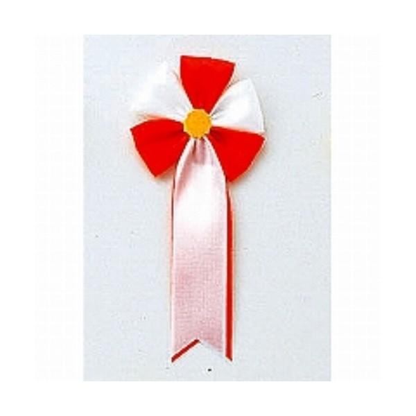 オープン工業 記章 五葉２枚タレ 中 赤 KS-11-RD ( ２個)/メール便送料無料