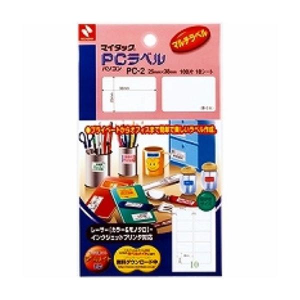 ニチバン マイタックPCラベル 白無地 PC-2 25mmX38mm 100片入 ( ５セット )/...