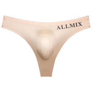 Tバック ビキニブリーフ 下着 メンズ ALLMIX シームレス セクシー ストレッチ 通気性よい 立体感 M フレッシュ｜allmix