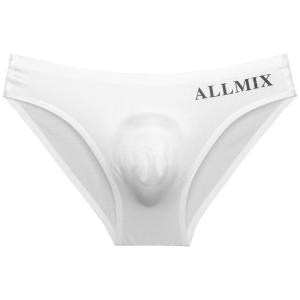 ボクサーブリーフ メンズショーツ シームレス ALLMIX 軽量 男性下着 快適 通気性良い ショーツ オシャレ 伸縮性よい XL ホワイト｜allmix