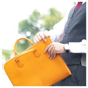 本革 ビジネスバッグ メンズ 薄型 薄い 軽量...の詳細画像4