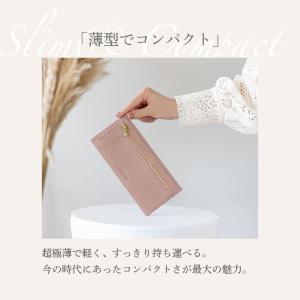 長財布 レディース 薄い 本革 薄型 極薄 軽...の詳細画像2