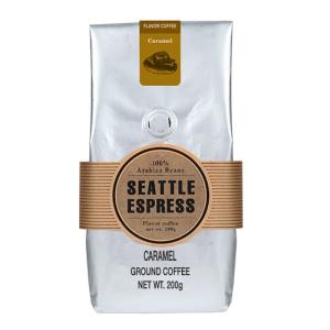 フレーバーコーヒー キャラメル(粉)200g シアトルエスプレス Seattle Espress Flavor Coffee Caramel｜allshop02
