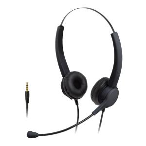 ソニック スクールヘッドセット 両耳 3.5mmプラグ シフトプラス ブラック LS-5156-D｜allshop02