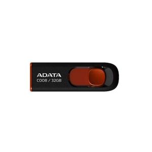 ADATA USBメモリ 32GB USB2.0 スライド式 ブラック AC008-32G-RKD｜allshop02