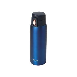 パール金属 水筒 ボトル マグボトル 500ml 軽量 ワンタッチ 保温 保冷 ステンレス製 オーシャンブルー カフェマグ HB-6372｜allshop02