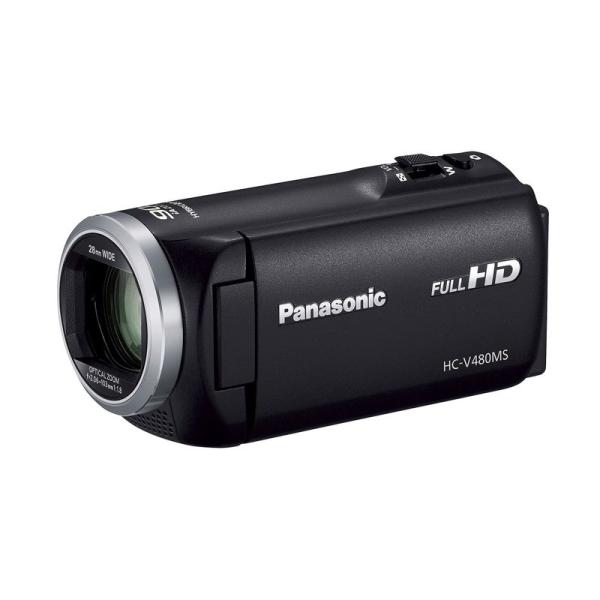 パナソニック HDビデオカメラ V480MS 32GB 高倍率90倍ズーム ブラック HC-V480...