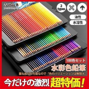 色鉛筆 水彩 お絵かき 水彩画 100色セット プレゼント クレヨン 文房具 油性 筆記具 絵の具セット カラーサインペン 入学 入園 祝い 塗り絵｜アリュールショップ