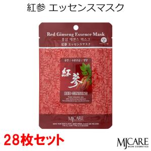 MJCARE 紅参 30枚セット フェイスマスク 美容パック エムジェイケア〜もっちり肌・透明感・ハリ〜 紅参 メール便 プレゼント ギフト 正規品 国内配送｜allure777