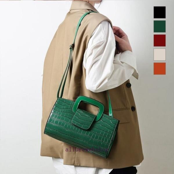 ショルダーバッグ エナメル フェイクレザー クロコ 韓国ファッション バッグ カバン 鞄